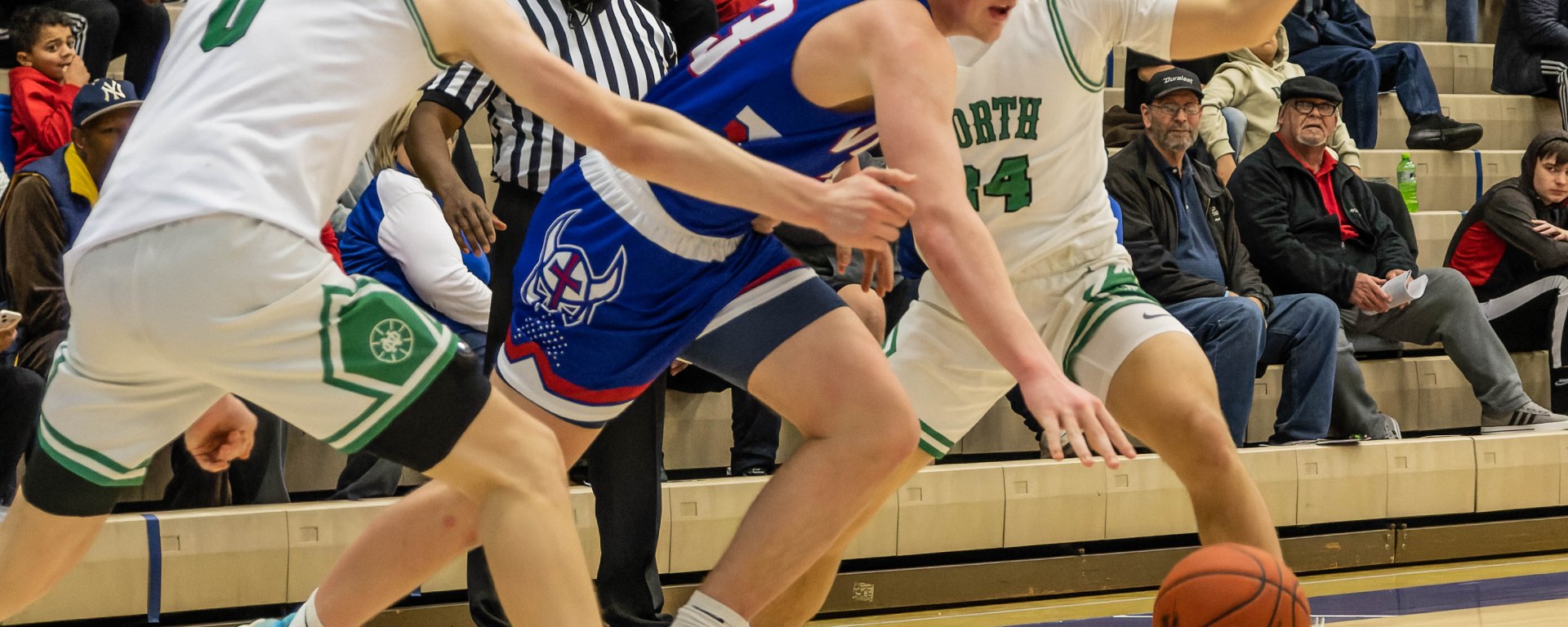 Kon Knueppel dribbles out of a double team on the wing.