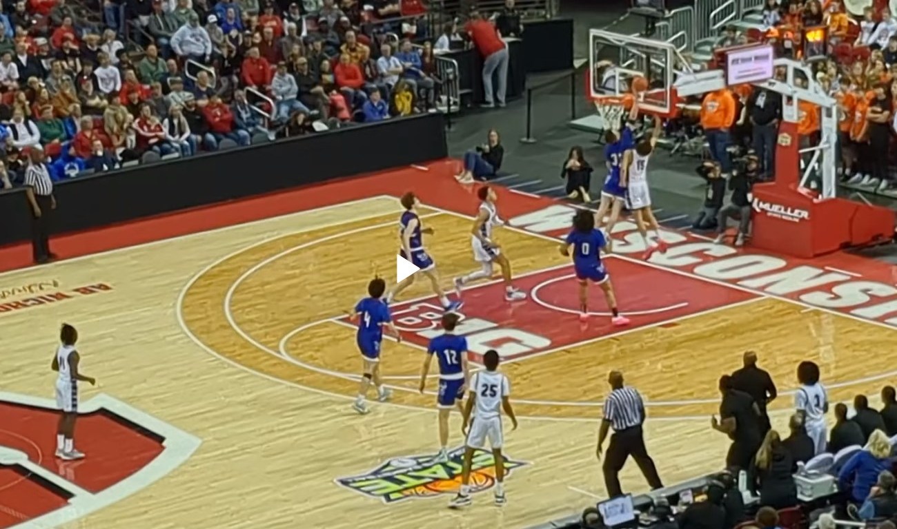 An image of Kon Knueppel in the WIAA state semifinal