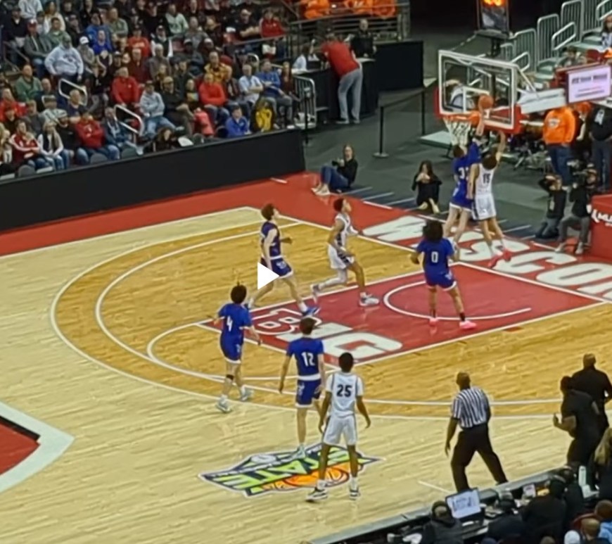 An image of Kon Knueppel in the WIAA state semifinal