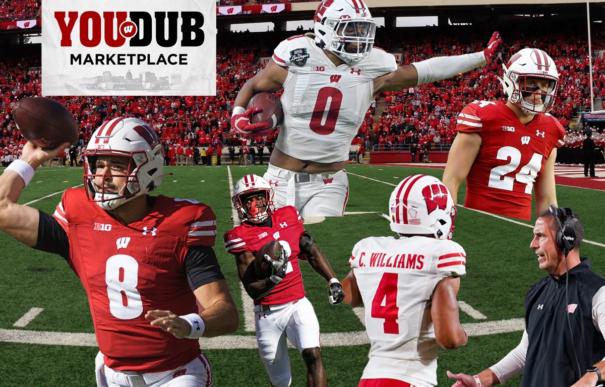 Am edit of five Badger starters who have their NIL deals set up through UW-Madison