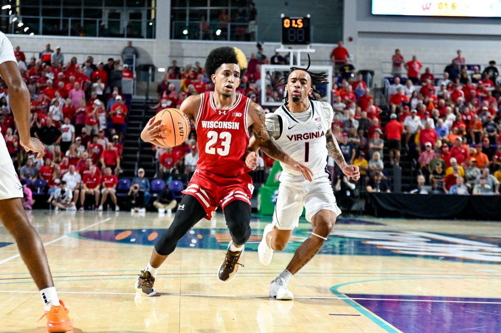 A photo of Chucky Hepburn of the Wisconsin Badgers basketball team