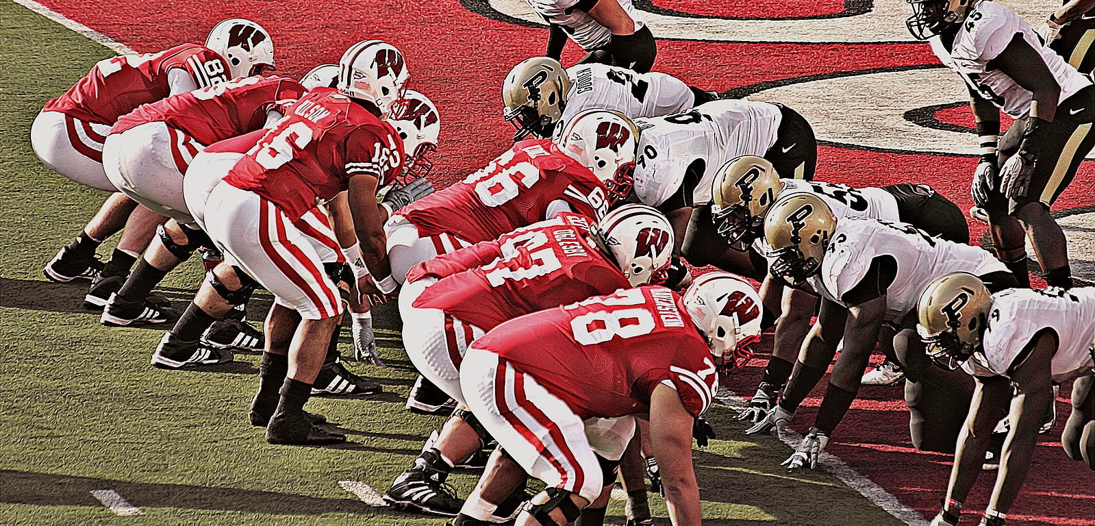 Russell Wilson lines up under the center, a yard away from the end zone.