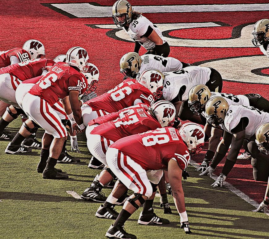 Russell Wilson lines up under the center, a yard away from the end zone.