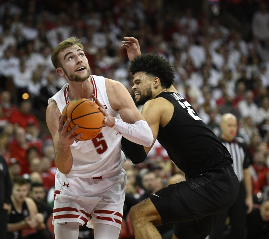 A photo of Tyler Wahl of the Wisconsin Badgers