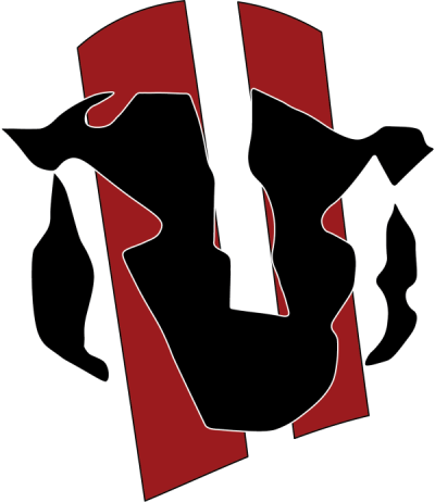 An image of the Badger Stripes logo, a black and white-striped badger face on top of red stripes.